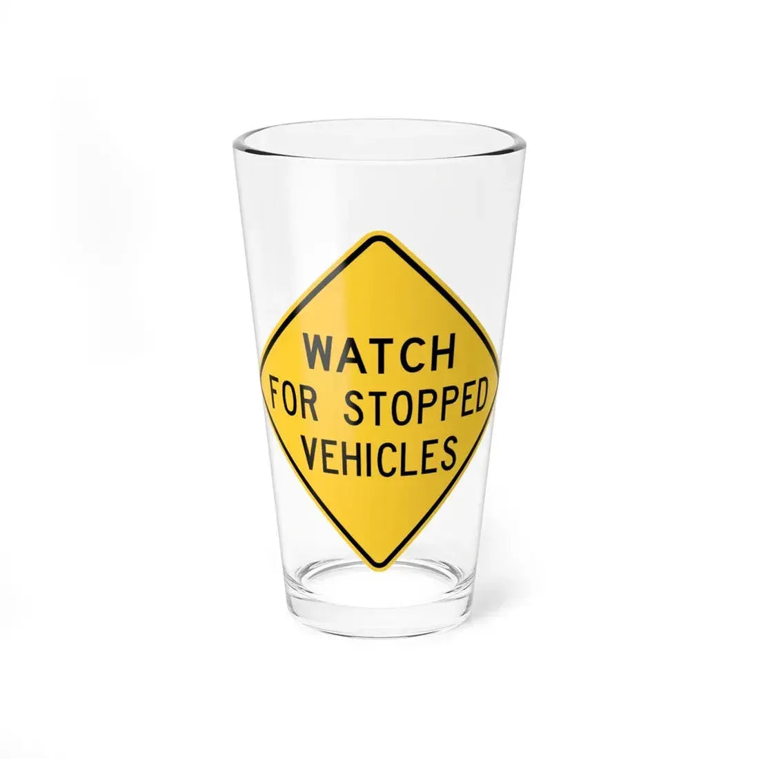 MUTCD-NE W25-5-36 (Nebraska) (Road Sign) Pint Glss 16oz 16oz - Go Mug Yourself