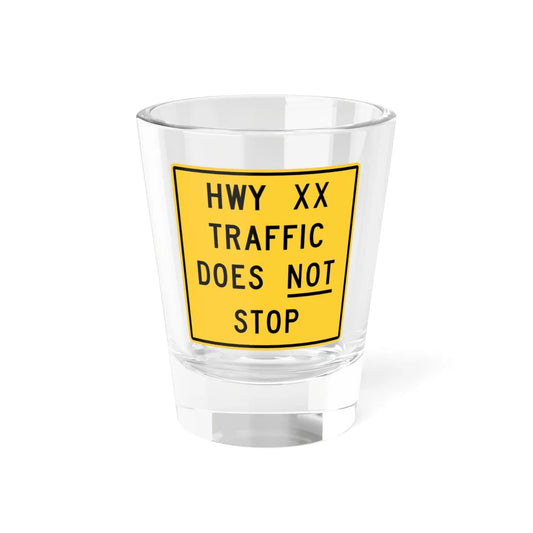 MUTCD-NE W40-1-30 (Nebraska) (Road Sign) Shot Glass 1.5oz 1.5oz - Go Mug Yourself