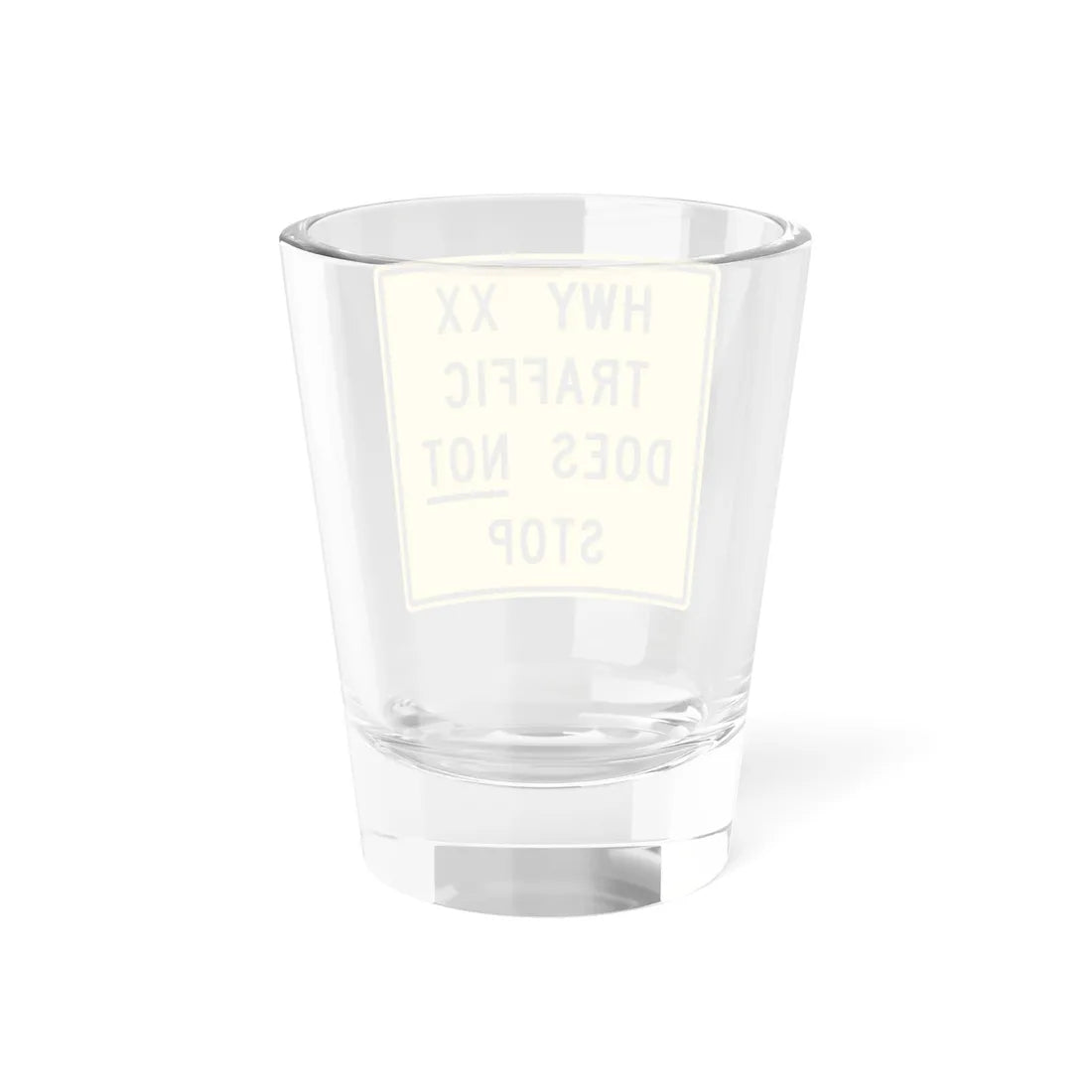 MUTCD-NE W40-1-30 (Nebraska) (Road Sign) Shot Glass 1.5oz - Go Mug Yourself
