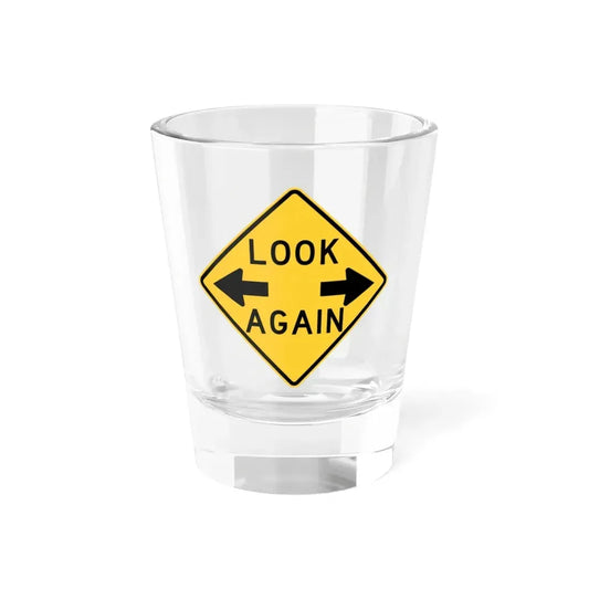MUTCD-NE W40-63 (Nebraska) (Road Sign) Shot Glass 1.5oz 1.5oz - Go Mug Yourself