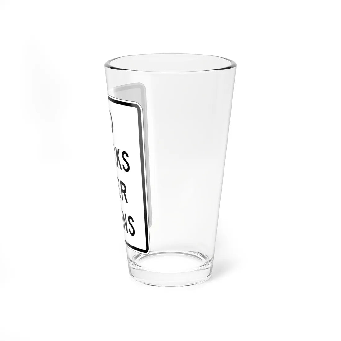 MUTCD-NJ RNJ12-10 (New Jersey) (Road Sign) Pint Glass 16oz - Go Mug Yourself