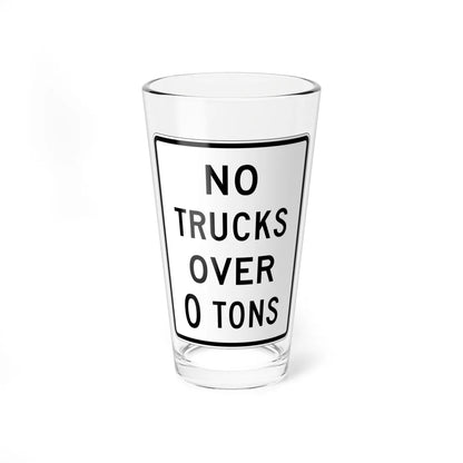 MUTCD-NJ RNJ12-10 open text (New Jersey) (Road Sign) Pint Glass 16oz 16oz - Go Mug Yourself