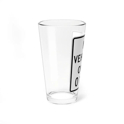 MUTCD-NJ RNJ12-10A (New Jersey) (Road Sign) Pint Glass 16oz - Go Mug Yourself