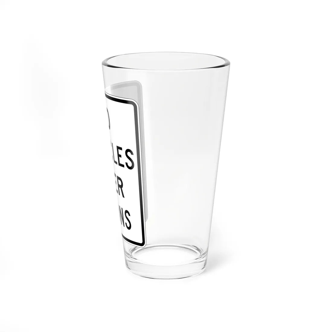MUTCD-NJ RNJ12-10A (New Jersey) (Road Sign) Pint Glass 16oz - Go Mug Yourself