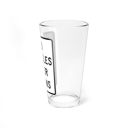 MUTCD-NJ RNJ12-10A (New Jersey) (Road Sign) Pint Glass 16oz - Go Mug Yourself