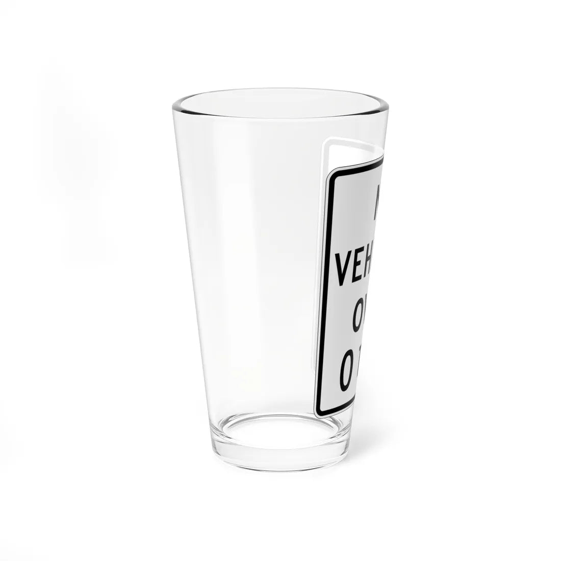 MUTCD-NJ RNJ12-10A open text (New Jersey) (Road Sign) Pint Glass 16oz - Go Mug Yourself
