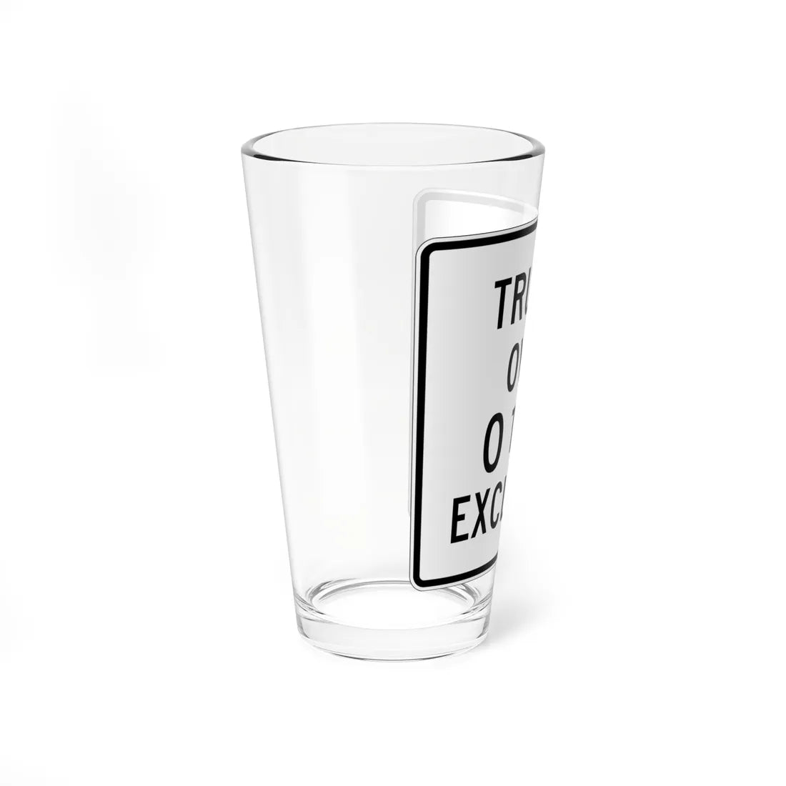 MUTCD-NJ RNJ12-11 (New Jersey) (Road Sign) Pint Glass 16oz - Go Mug Yourself
