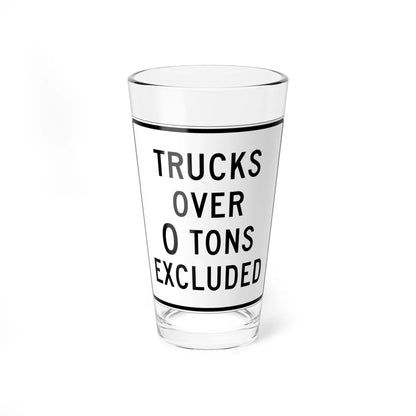 MUTCD-NJ RNJ12-11 open text (New Jersey) (Road Sign) Pint Glass 16oz 16oz - Go Mug Yourself