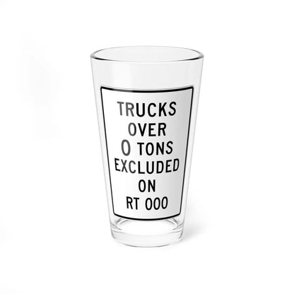 MUTCD-NJ RNJ12-11A (New Jersey) (Road Sign) Pint Glass 16oz 16oz - Go Mug Yourself