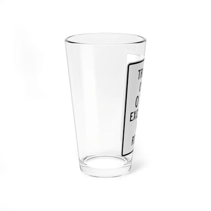 MUTCD-NJ RNJ12-11A (New Jersey) (Road Sign) Pint Glass 16oz - Go Mug Yourself