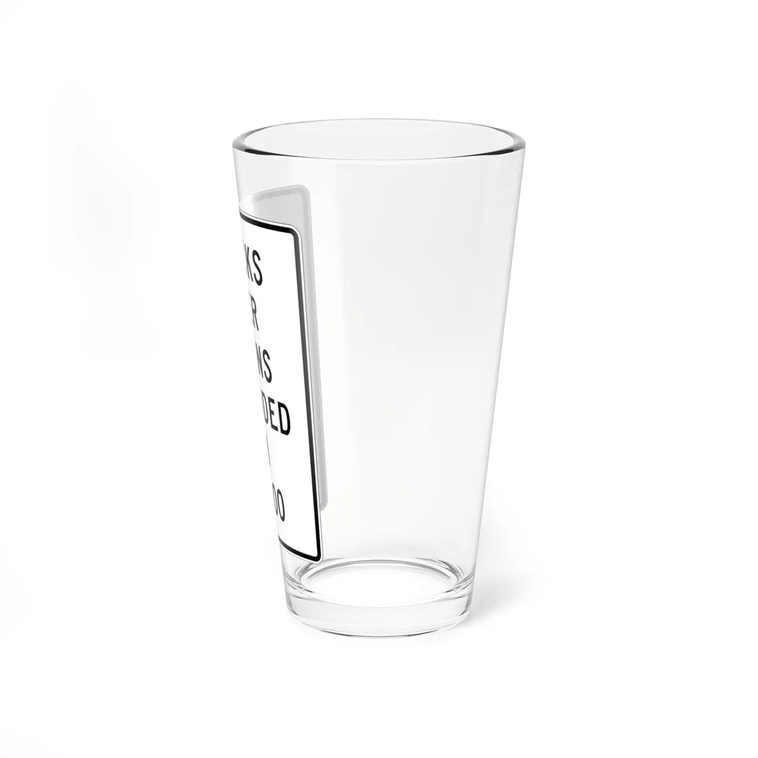 MUTCD-NJ RNJ12-11A (New Jersey) (Road Sign) Pint Glass 16oz - Go Mug Yourself