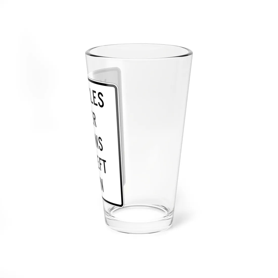 MUTCD-NJ RNJ12-8AL (New Jersey) (Road Sign) Pint Glass 16oz - Go Mug Yourself