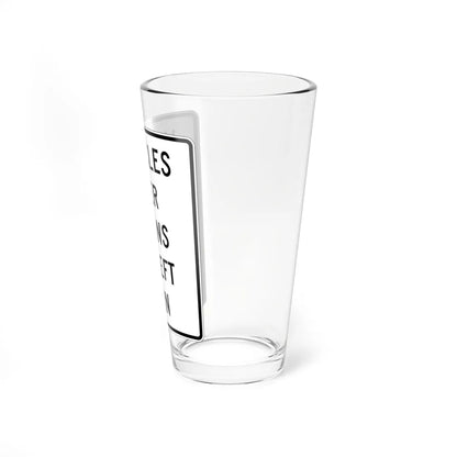 MUTCD-NJ RNJ12-8AL (New Jersey) (Road Sign) Pint Glass 16oz - Go Mug Yourself