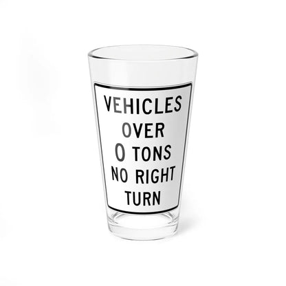 MUTCD-NJ RNJ12-8AR (New Jersey) (Road Sign) Pint Glass 16oz 16oz - Go Mug Yourself