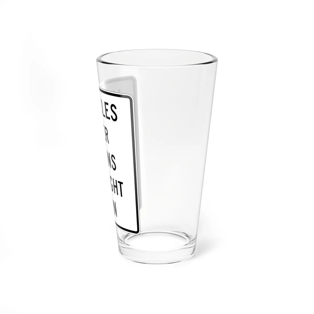 MUTCD-NJ RNJ12-8AR (New Jersey) (Road Sign) Pint Glass 16oz - Go Mug Yourself