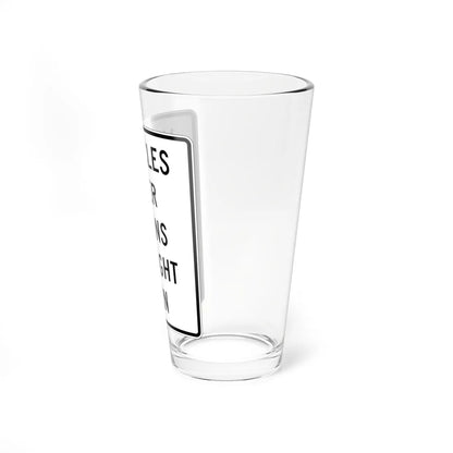 MUTCD-NJ RNJ12-8AR (New Jersey) (Road Sign) Pint Glass 16oz - Go Mug Yourself