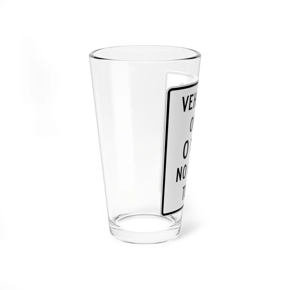 MUTCD-NJ RNJ12-8AR (New Jersey) (Road Sign) Pint Glass 16oz - Go Mug Yourself