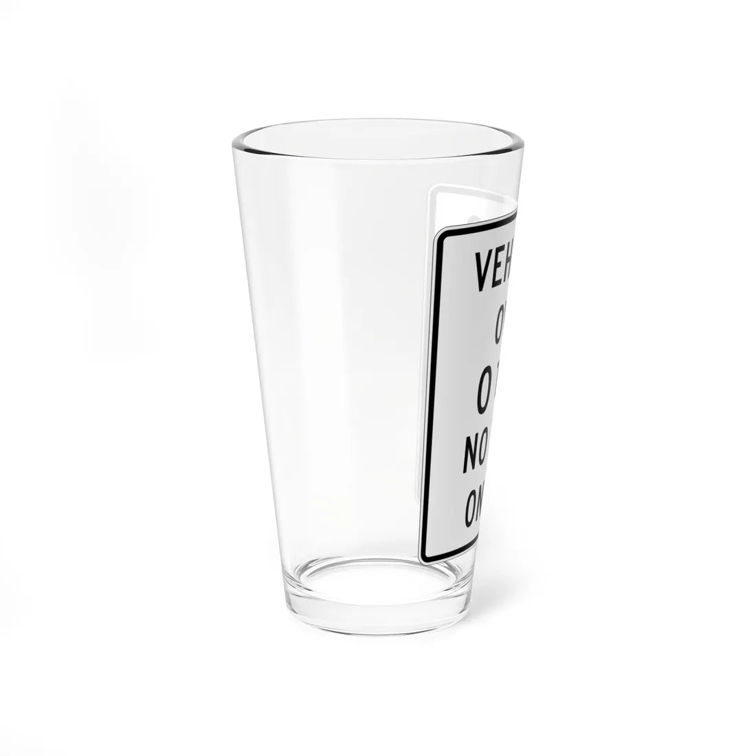 MUTCD-NJ RNJ12-8ARR open text (New Jersey) (Road Sign) Pint Glass 16oz - Go Mug Yourself