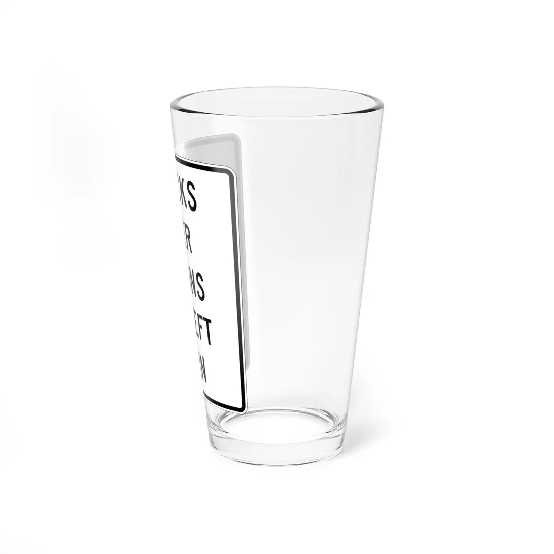 MUTCD-NJ RNJ12-8L (New Jersey) (Road Sign) Pint Glass 16oz - Go Mug Yourself