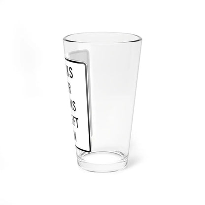MUTCD-NJ RNJ12-8L (New Jersey) (Road Sign) Pint Glass 16oz - Go Mug Yourself
