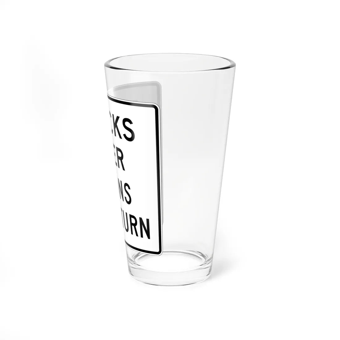 MUTCD-NJ RNJ12-9 (New Jersey) (Road Sign) Pint Glass 16oz - Go Mug Yourself