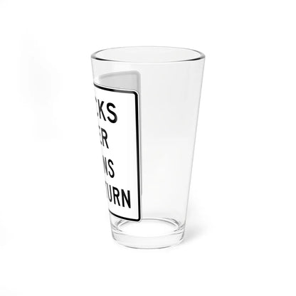 MUTCD-NJ RNJ12-9 (New Jersey) (Road Sign) Pint Glass 16oz - Go Mug Yourself