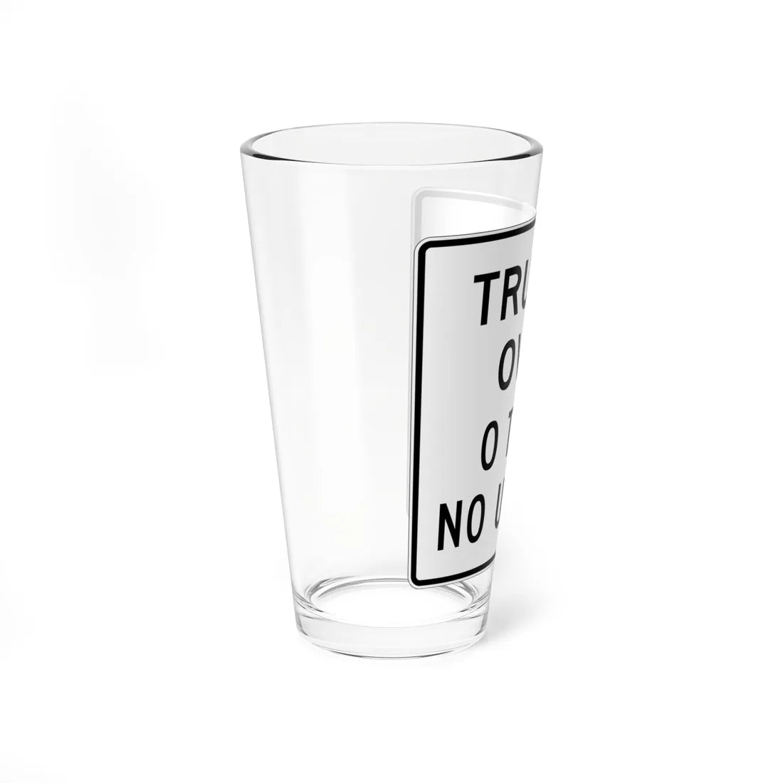 MUTCD-NJ RNJ12-9 open text (New Jersey) (Road Sign) Pint Glass 16oz - Go Mug Yourself