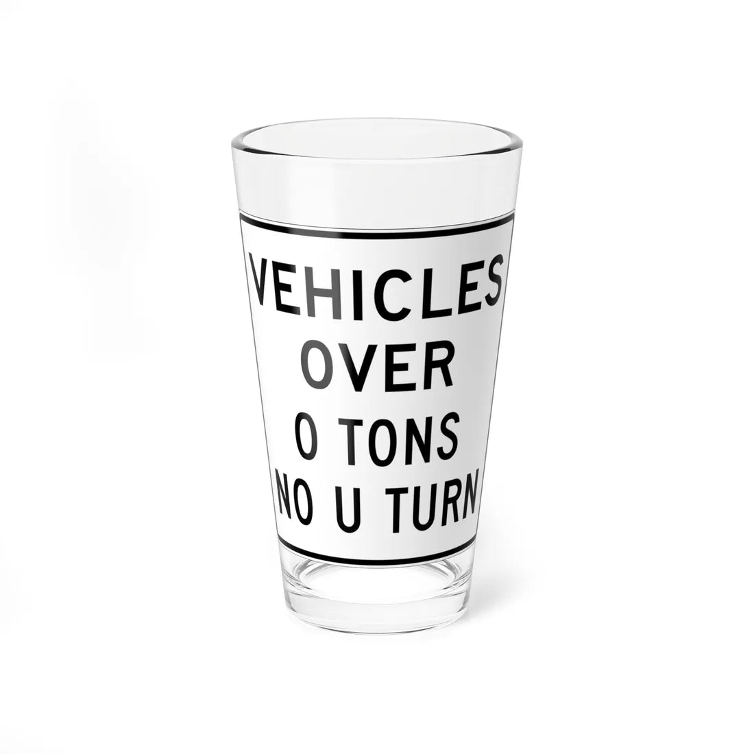 MUTCD-NJ RNJ12-9A (New Jersey) (Road Sign) Pint Glass 16oz - Go Mug Yourself