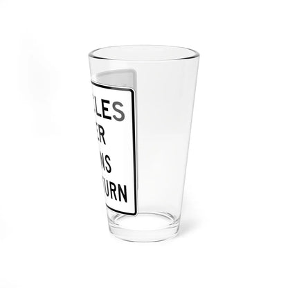 MUTCD-NJ RNJ12-9A open text (New Jersey) (Road Sign) Pint Glass 16oz - Go Mug Yourself