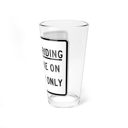 MUTCD-NJ RNJ5-14A (New Jersey) (Road Sign) Pint Glass 16oz - Go Mug Yourself