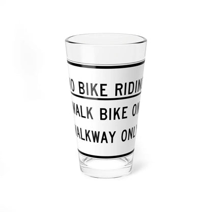 MUTCD-NJ RNJ5-14A (New Jersey) (Road Sign) Pint Glass 16oz - Go Mug Yourself