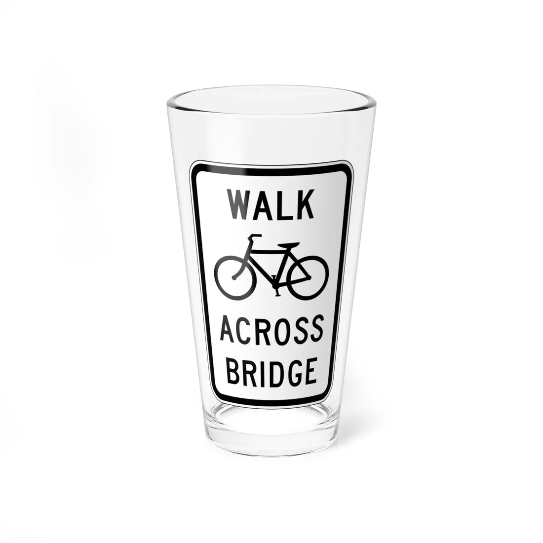 MUTCD-NJ RNJ5-14C (New Jersey) (Road Sign) Pint Glass 16oz 16oz - Go Mug Yourself