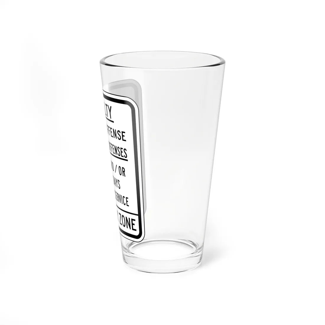 MUTCD-NJ RNJ7-8A (New Jersey) (Road Sign) Pint Glass 16oz - Go Mug Yourself