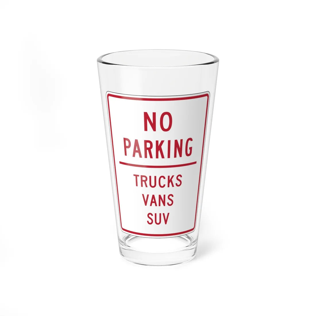MUTCD-NJ RNJ8-4 (New Jersey) (Road Sign) Pint Glass 16oz 16oz - Go Mug Yourself