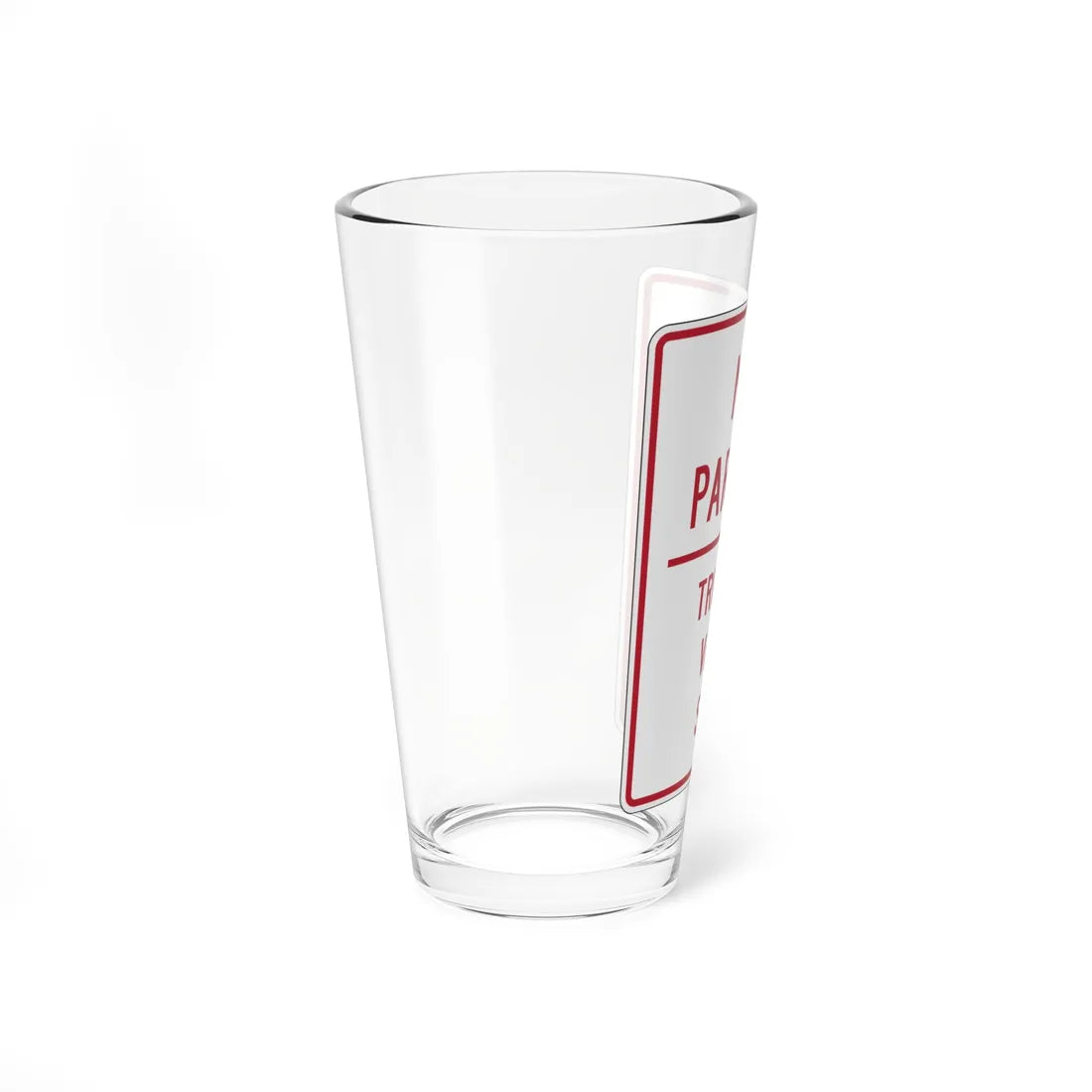 MUTCD-NJ RNJ8-4 (New Jersey) (Road Sign) Pint Glass 16oz - Go Mug Yourself