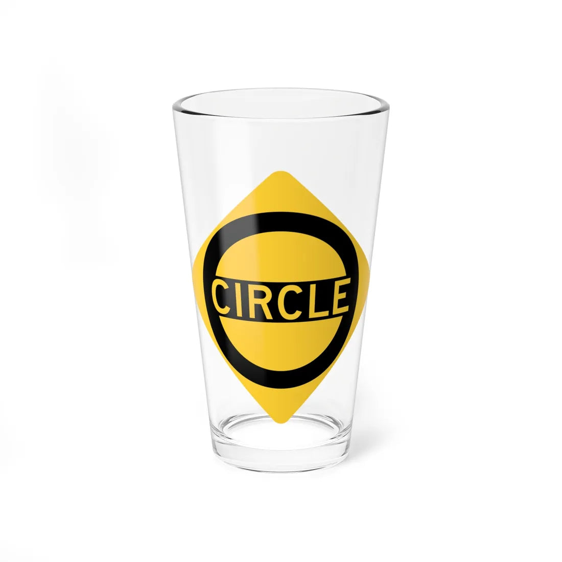 MUTCD-NJ WNJ2-6 obsolete (New Jersey) (Road Sign) Pint Glass 16oz 16oz - Go Mug Yourself