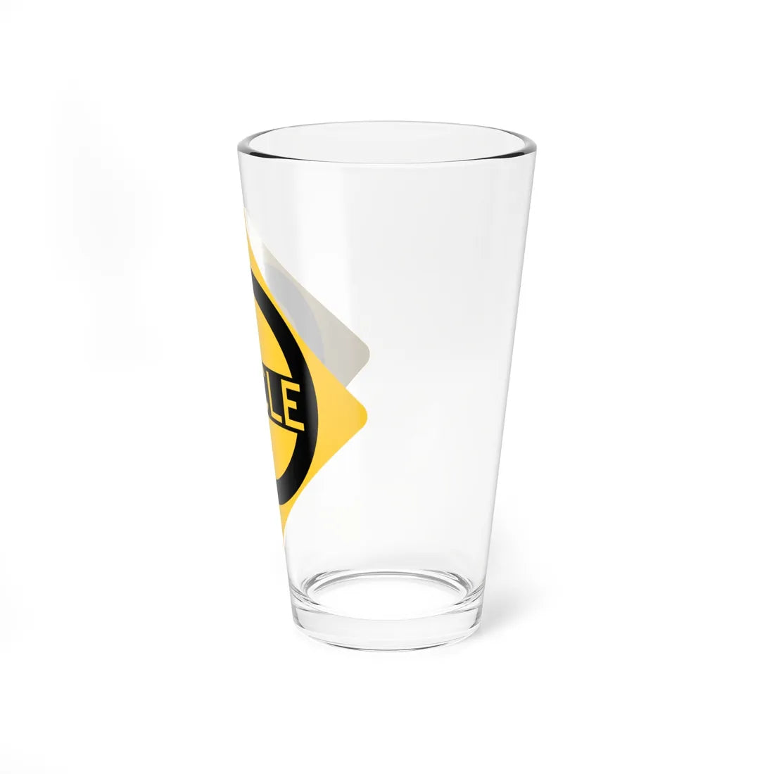 MUTCD-NJ WNJ2-6 obsolete (New Jersey) (Road Sign) Pint Glass 16oz - Go Mug Yourself