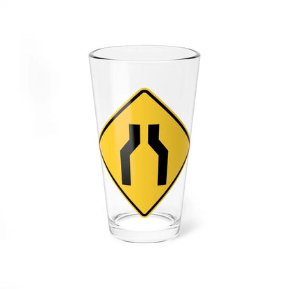 MUTCD-NY NYW3-11 (New York) (Road Sign) Pint Glass 16oz 16oz - Go Mug Yourself