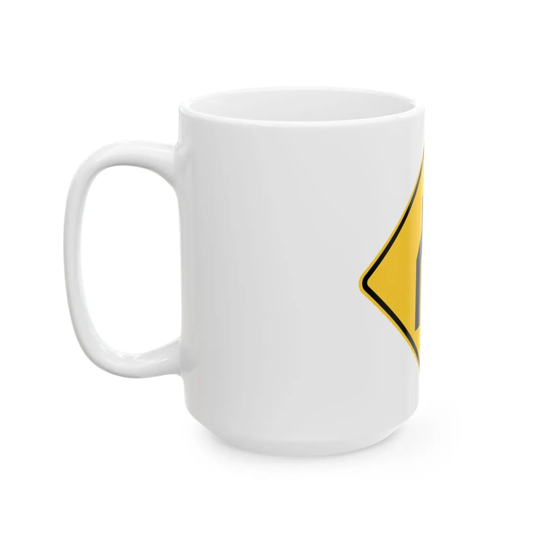MUTCD-NY NYW3-11 (New York) (Road Sign) White Coffee Mug - Go Mug Yourself