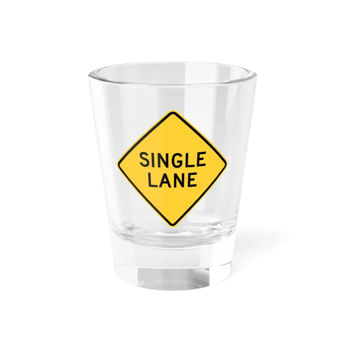 MUTCD-NY NYW3-14 (New York) (Road Sign) Shot Glass 1.5oz 1.5oz - Go Mug Yourself