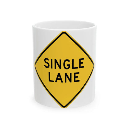 MUTCD-NY NYW3-14 (New York) (Road Sign) White Coffee Mug 11oz - Go Mug Yourself