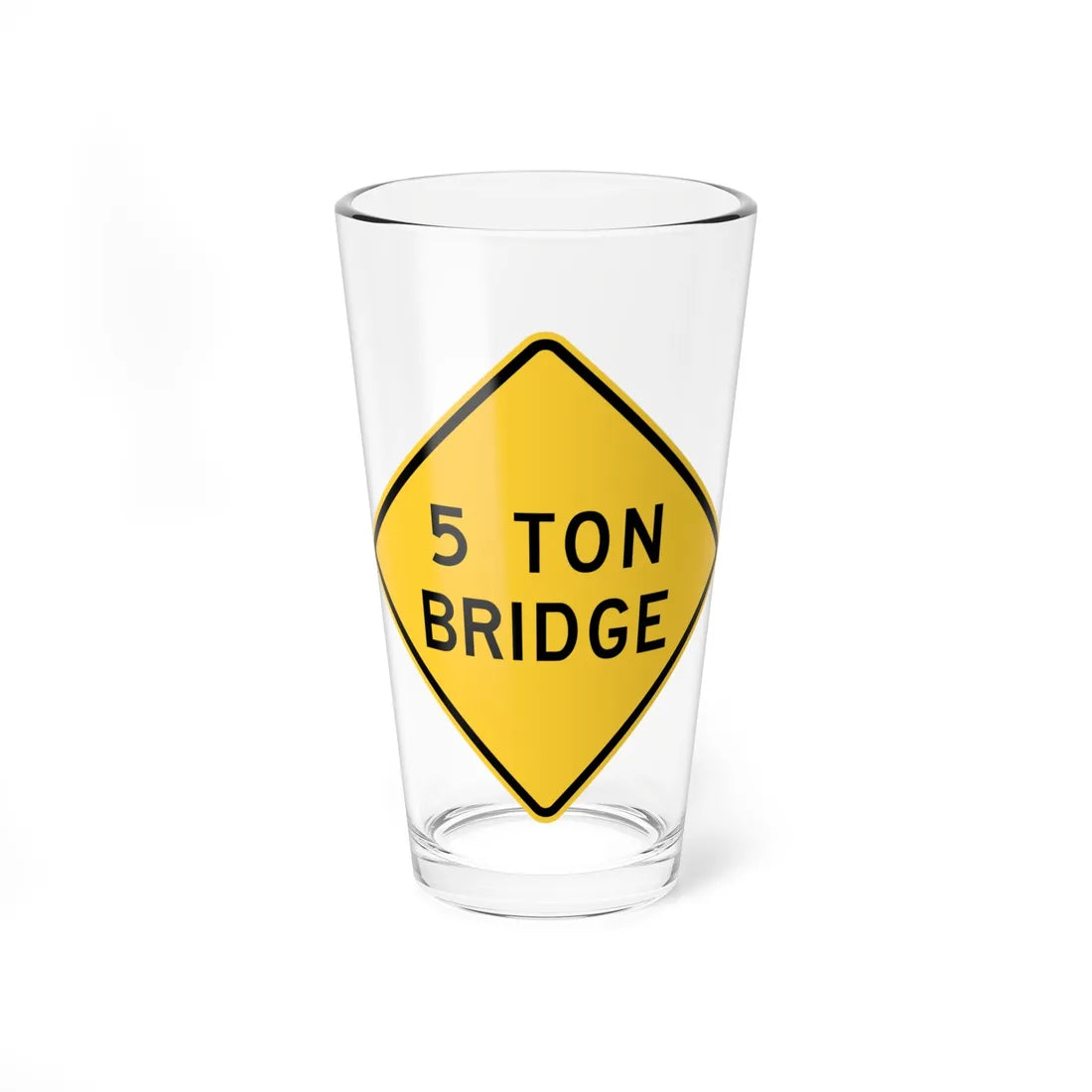 MUTCD-NY NYW3-19 (New York) (Road Sign) Pint Glass 16oz 16oz - Go Mug Yourself