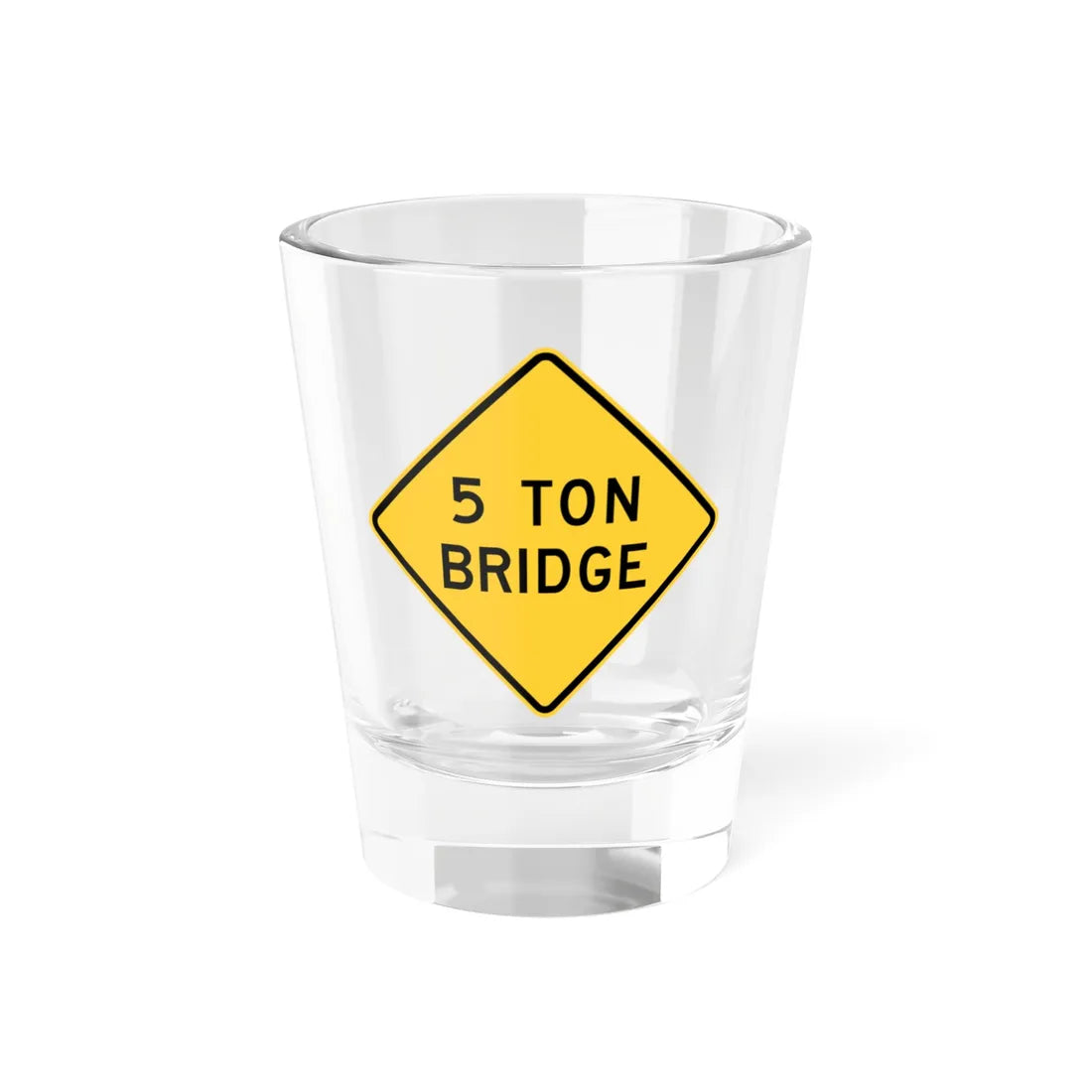 MUTCD-NY NYW3-19 (New York) (Road Sign) Shot Glass 1.5oz 1.5oz - Go Mug Yourself