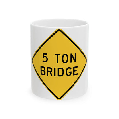 MUTCD-NY NYW3-19 (New York) (Road Sign) White Coffee Mug 11oz - Go Mug Yourself