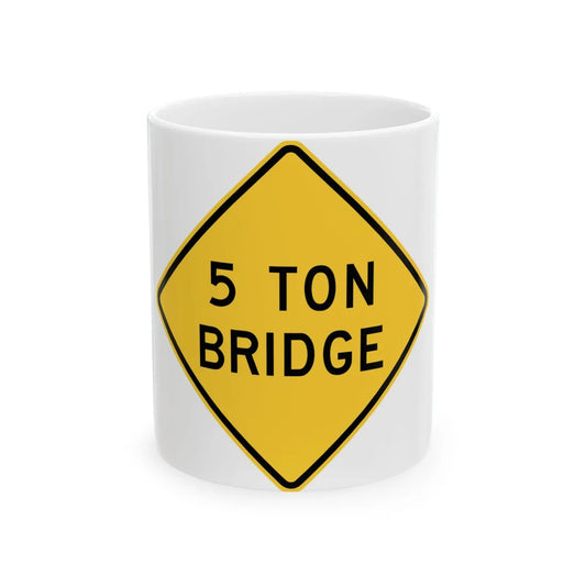 MUTCD-NY NYW3-19 (New York) (Road Sign) White Coffee Mug 11oz - Go Mug Yourself