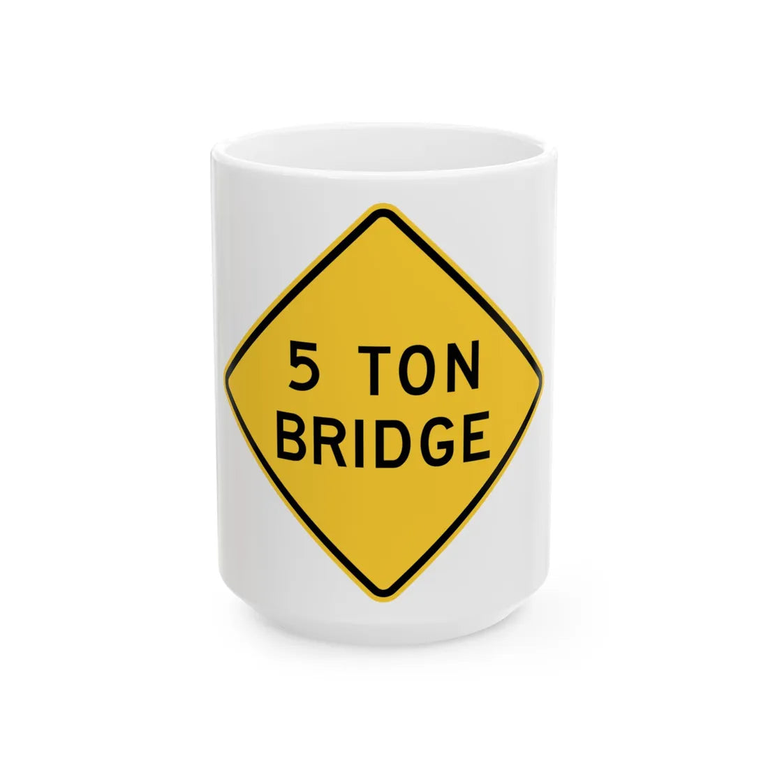 MUTCD-NY NYW3-19 (New York) (Road Sign) White Coffee Mug 15oz - Go Mug Yourself