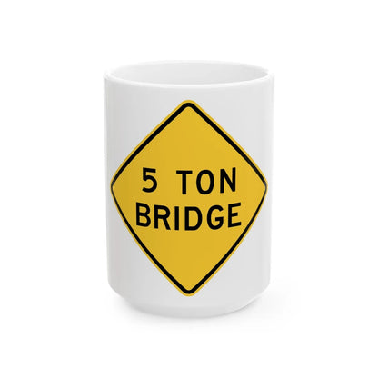 MUTCD-NY NYW3-19 (New York) (Road Sign) White Coffee Mug 15oz - Go Mug Yourself