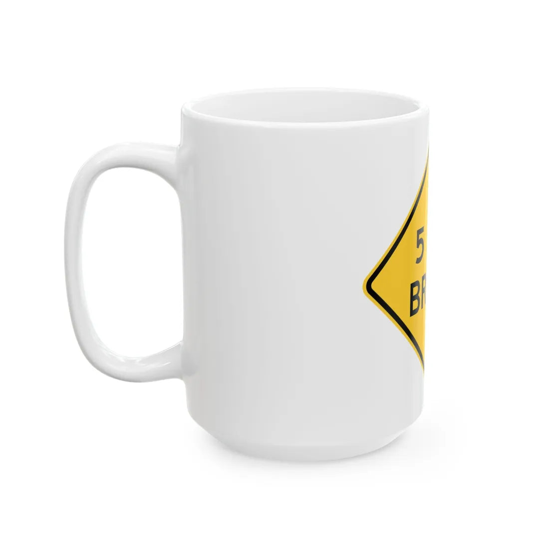 MUTCD-NY NYW3-19 (New York) (Road Sign) White Coffee Mug - Go Mug Yourself