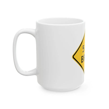 MUTCD-NY NYW3-19 (New York) (Road Sign) White Coffee Mug - Go Mug Yourself