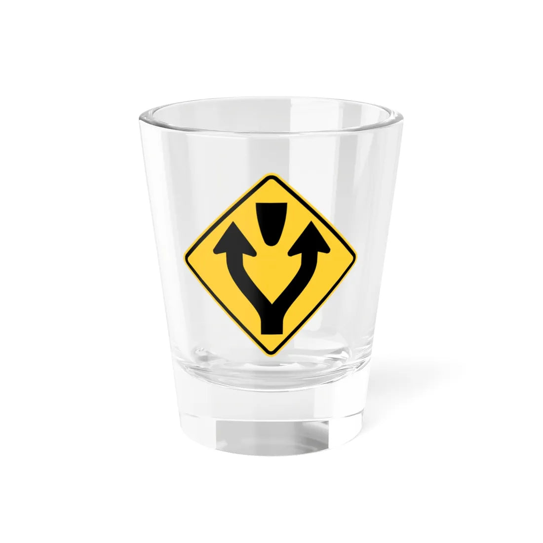MUTCD-NY NYW3-4 (New York) (Road Sign) Shot Glass 1.5oz 1.5oz - Go Mug Yourself